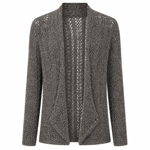 Eileen Fisher Sweaters - Eileen Fisher Cardigqn Sweater PS Brown Green Linen Open Front Long Sleeve Drape